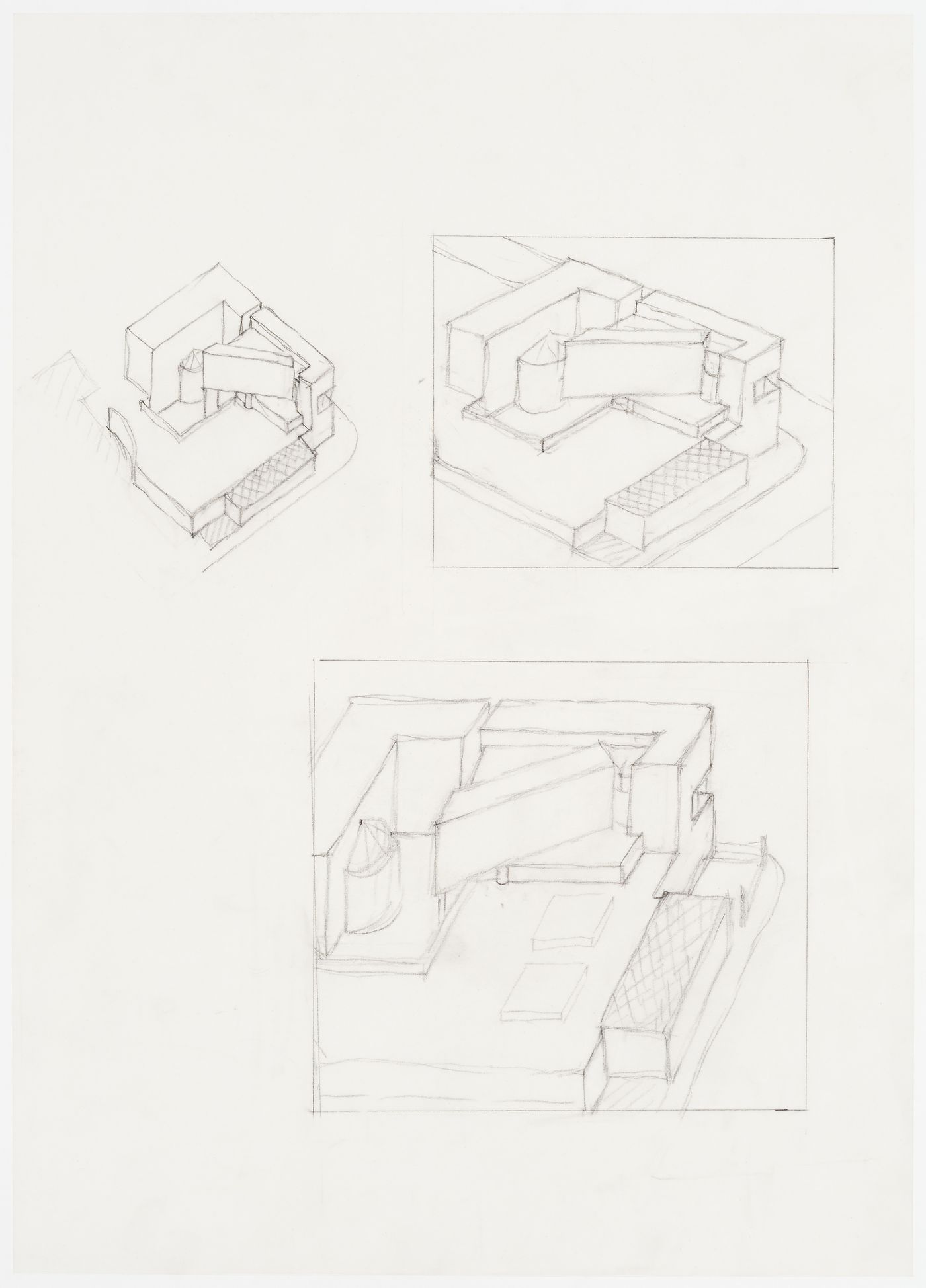 Chandler North Building, Department of Chemistry, Columbia University, New York, New York: axonometric sketches
