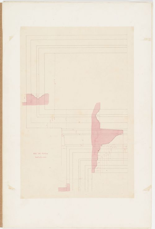 Profile of the crossing of the Arch of Titus, Rome