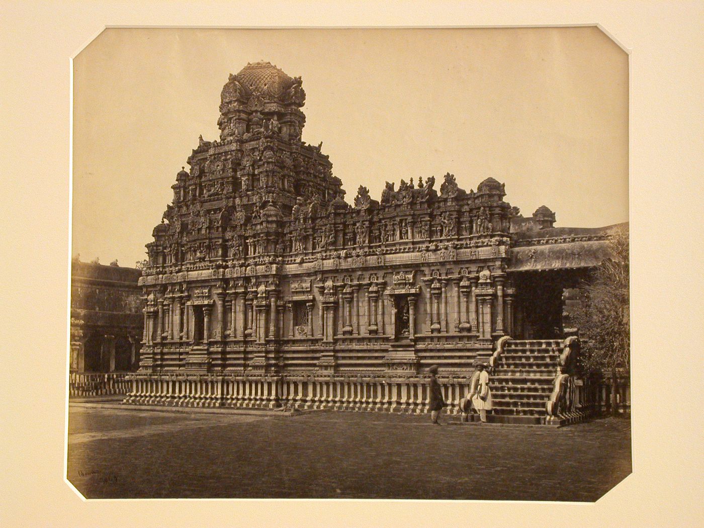 South view of the Subrahmanya Shrine, Pirakatisvarar Tirukkoyil (also known as the Brihadisvara or Rajarajesvara Temple), Tanjore (now Thanjavur), India