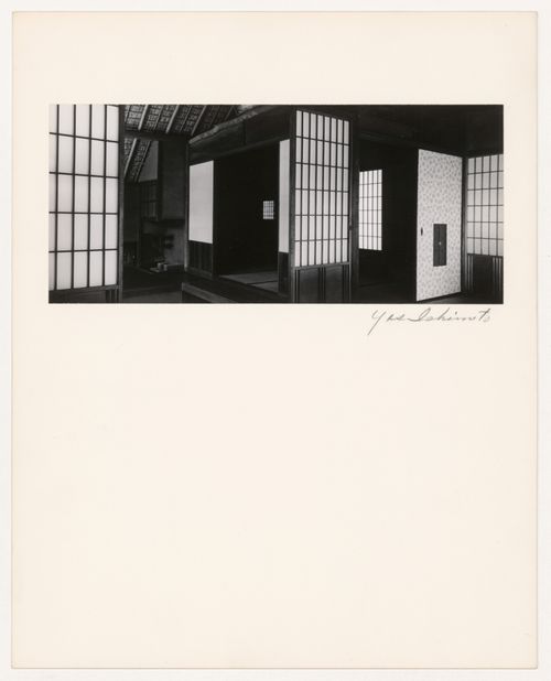 Interior view of the Gepparo showing the Pantry (also known as the Preparation Area for the Tea Ceremony), the First Room and the Second Room (also known as the Middle Room), Katsura Rikyu (also known as Katsura Imperial Villa), Kyoto, Japan