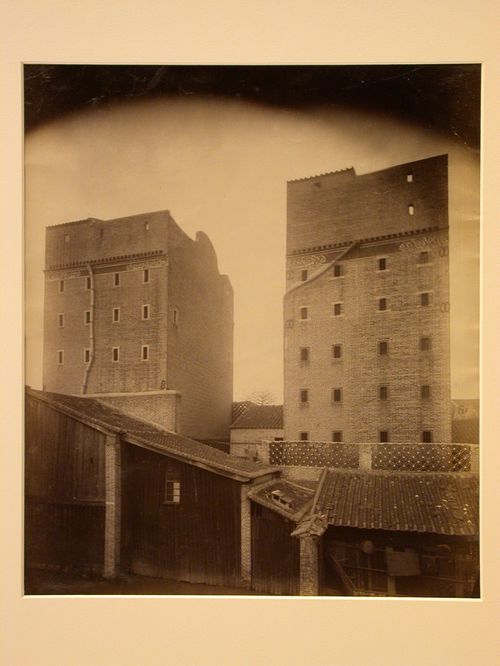 View of two pawnshops, Canton (now Guangzhou), China