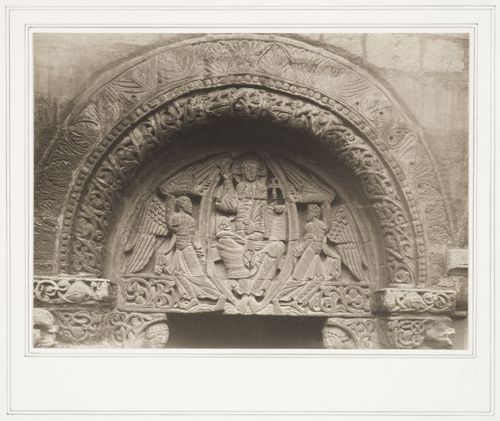 View of details of a door arch, Ely Cathedral, Ely, England