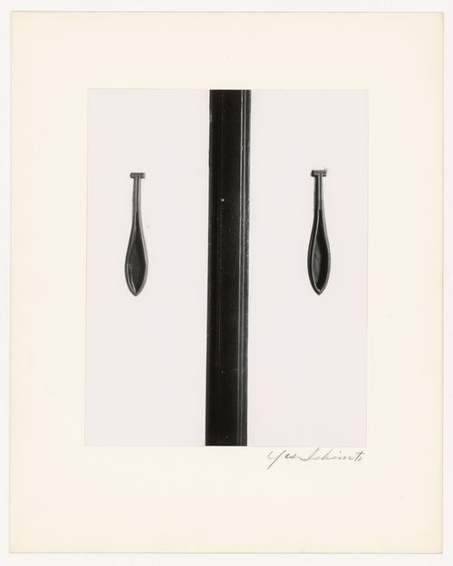 Detail of two sliding-door pulls in the Shoiken, Katsura Rikyu (also known as Katsura Imperial Villa), Kyoto, Japan