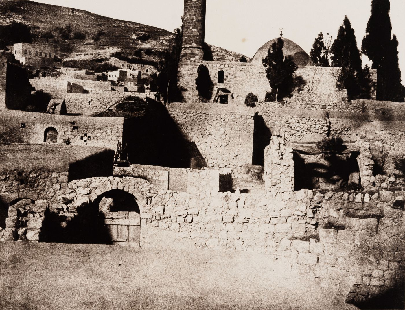 View of Nazareth showing a mosque, Ottoman Empire (now in Israel)