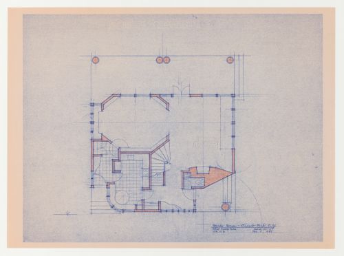 First floor plan for the Hanks-Paré Residence, Tuxedo Park, New York