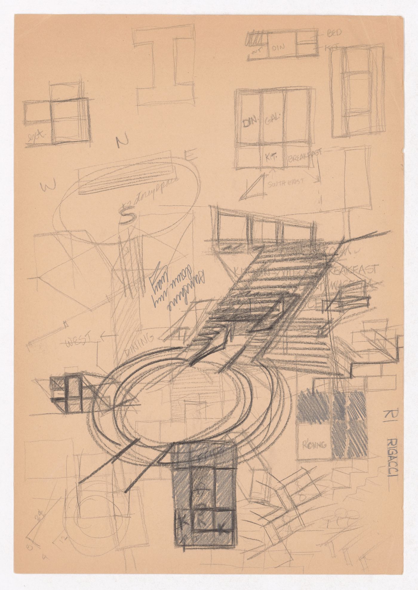 Sketches for House in an Indiana Cornfield