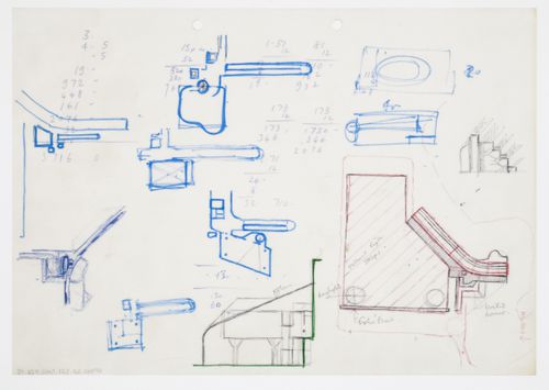 British Olivetti Headquarters, Milton Keynes, England: conceptual sketches