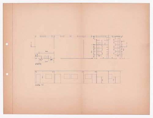 Plan and elevation for Fábrica de Fiação e Tecidos do Jacinto, Portugal