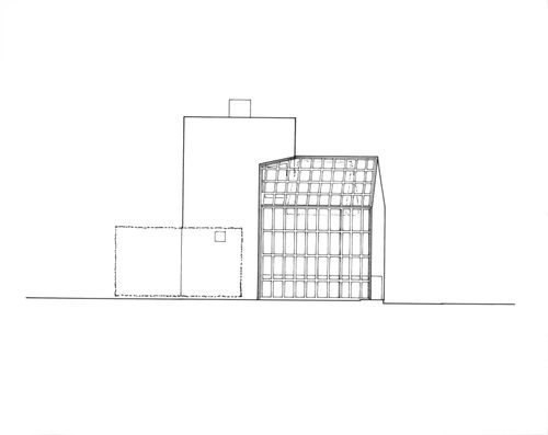The Nofamily House - Illustrationdrawing - Side facade