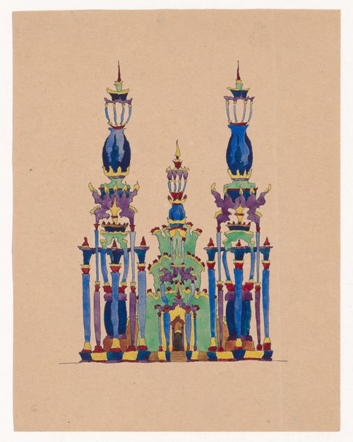 Visionary design for the west façade of a church