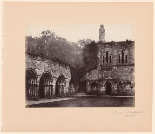 View of Chapter House and Refectory Kitchen, Fountains Abbey, North Yorkshire, England