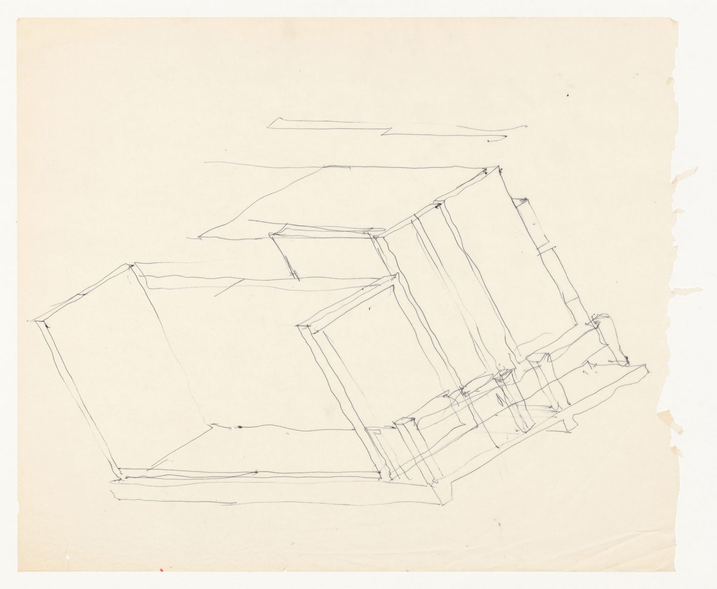 Sketch axonometric for House VI, Cornwall, Connecticut