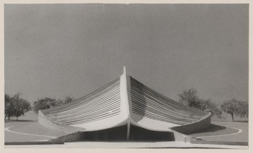 View of model for David S. Ingalls Hockey Rink, New Haven, Connecticut, United States