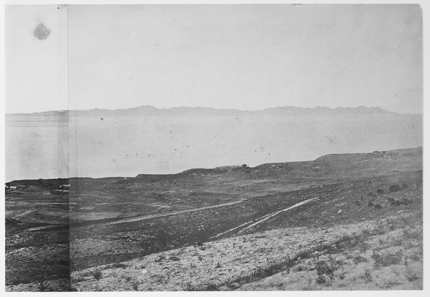 View of Victoria Bay, adjacent to Talien Bay (now Dalian Wan), showing farmland, near Ch'ing-ni-wa (now part of Dalian), China