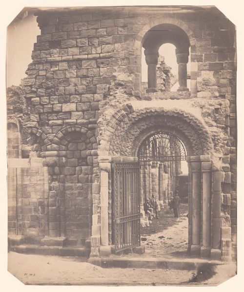 Detail of porch and surrounding area, Lindisfarne, England