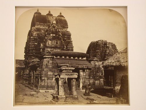 View of the Vaital Deul Temple with a shrine in the foreground, Bhubaneswar, India
