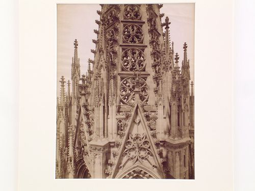 Detail of stone tracery on steeple, Kölner Dom, Cologne, Germany