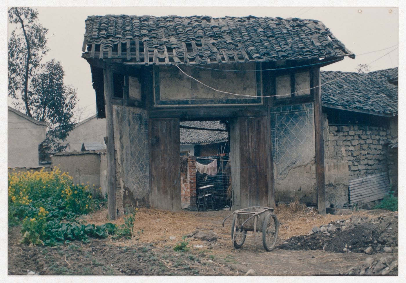 View of rural house entrance in Sichuan province, China