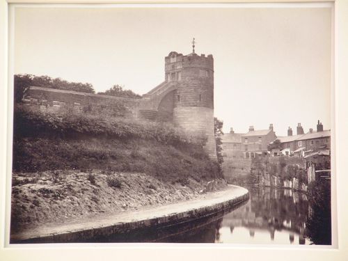 View of the Phoenix Tower from river bank, Chester, England
