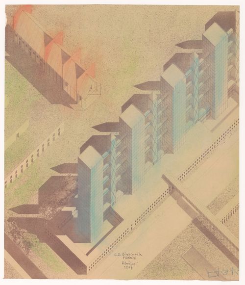 Axonometric for Centro Direzionale, Florence