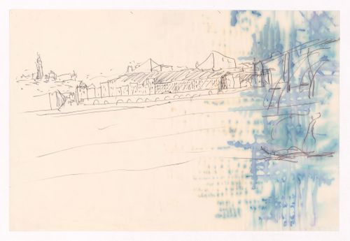 Sketch perspective for Largo da Lada, Porto, Portugal