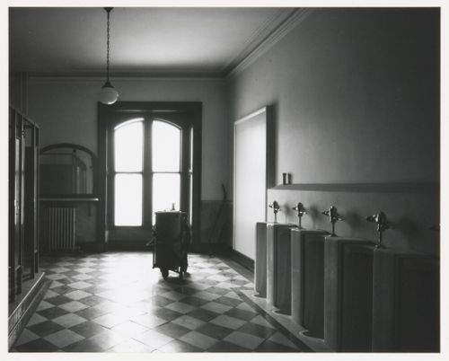 View of men's room, fourth floor, Old City Hall, Boston, Massachusetts, United States