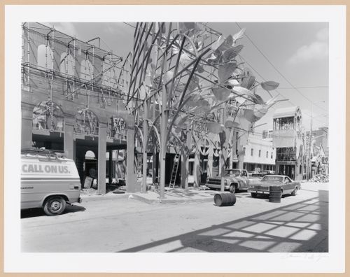 View of the Wonderwall under construction, Louisiana World Exposition, New Orleans