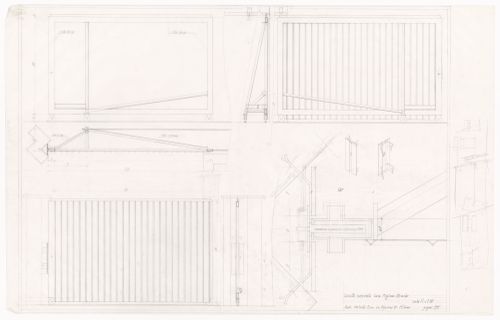 Sliding gate sections and details for Casa Miggiano, Otranto, Italy