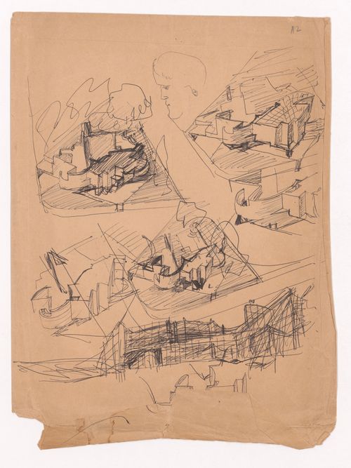 Sketch axonometric views for Casa Marques Pinto, Porto, Portugal