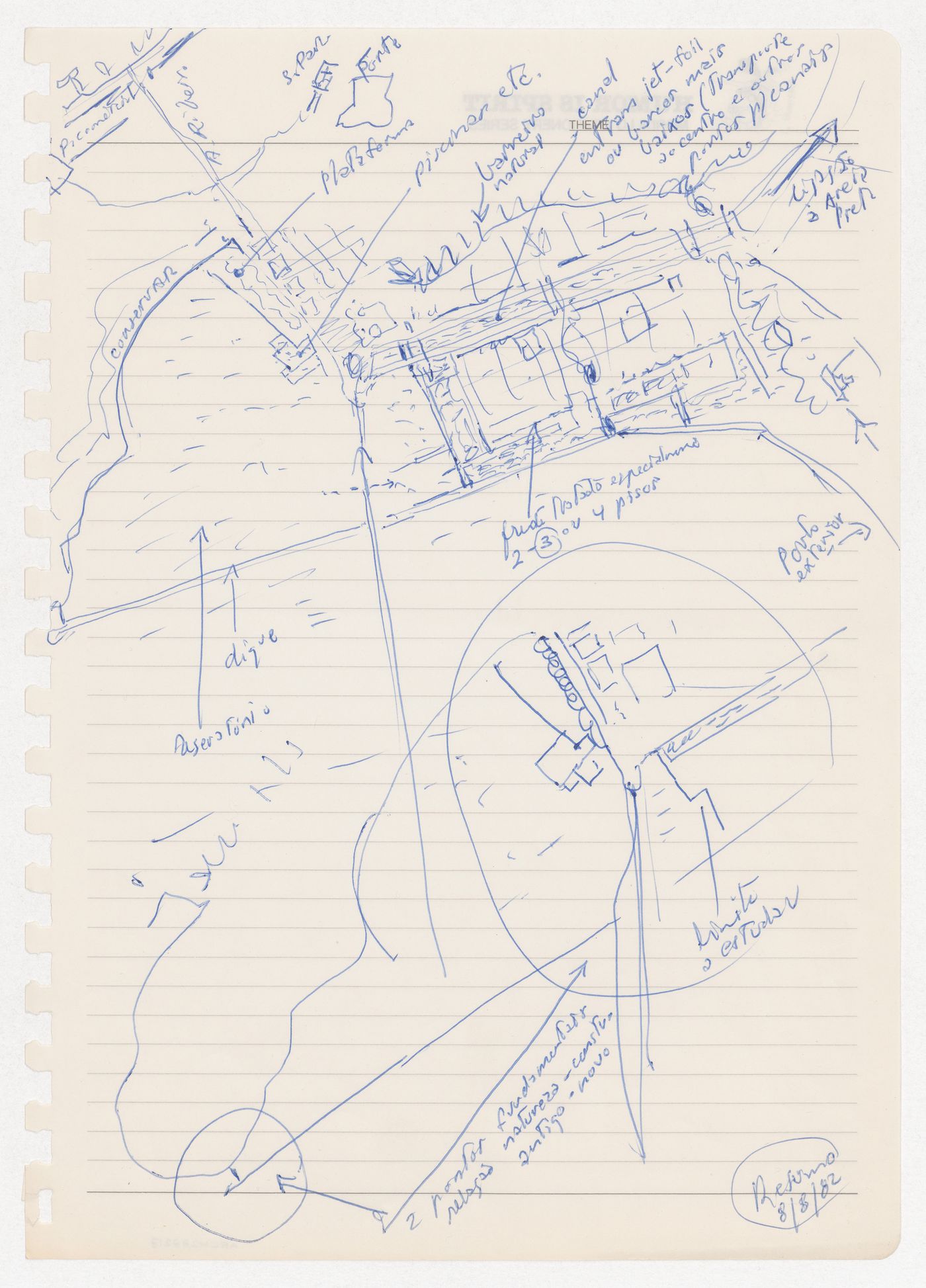 Sketch for Plano de Expansão da Cidade de Macau (Areia P. e Porto E.) [Macau City expansion plan], Macau, China