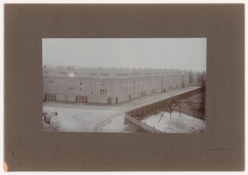 Exterior view of block I of Spangen Housing Estate, Rotterdam, Netherlands