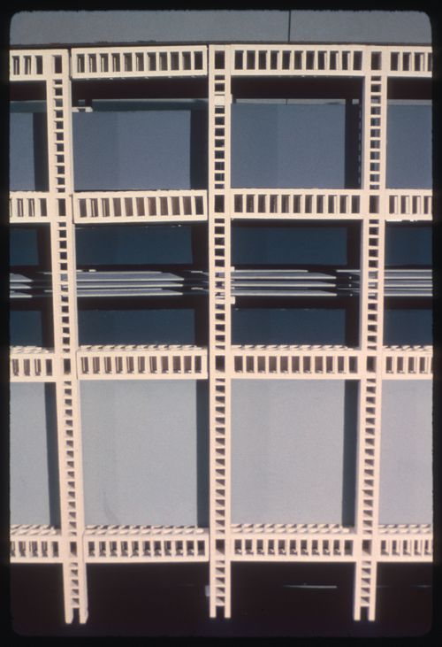 Photograph of a model for La ciudad que necesita la humanidad, Argentina, by Reginald Malcolmson and his students Mary Bylinsky and Dan Roach