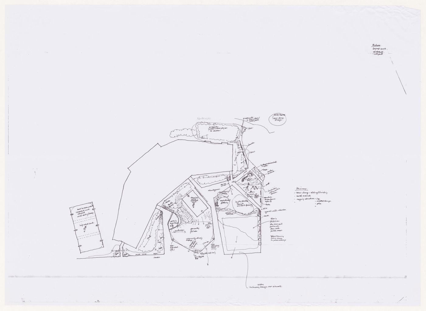 Landscape sketch for Inuvik School, Inuvik, Northwest Territories