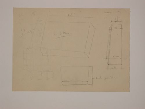 Various documents and drawings including furniture design and office renovation: File G 688