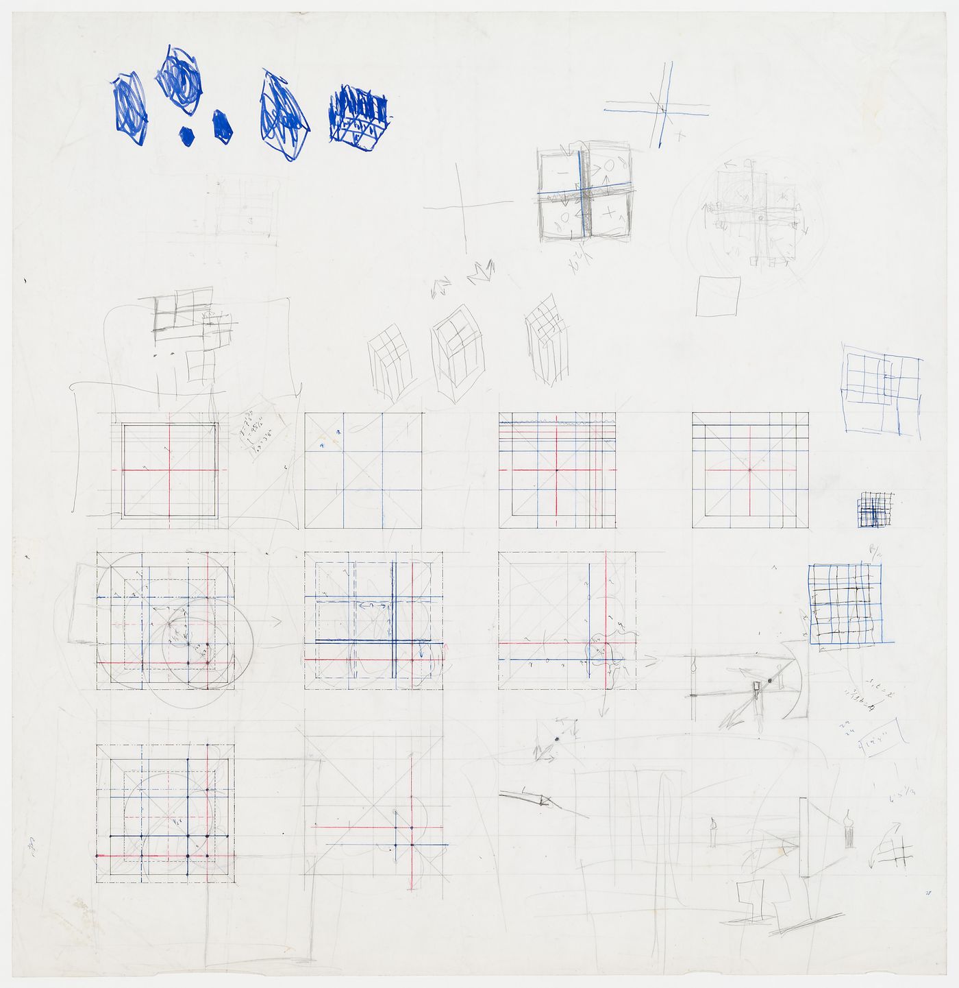 House VI, Cornwall, Connecticut: plans with sketches