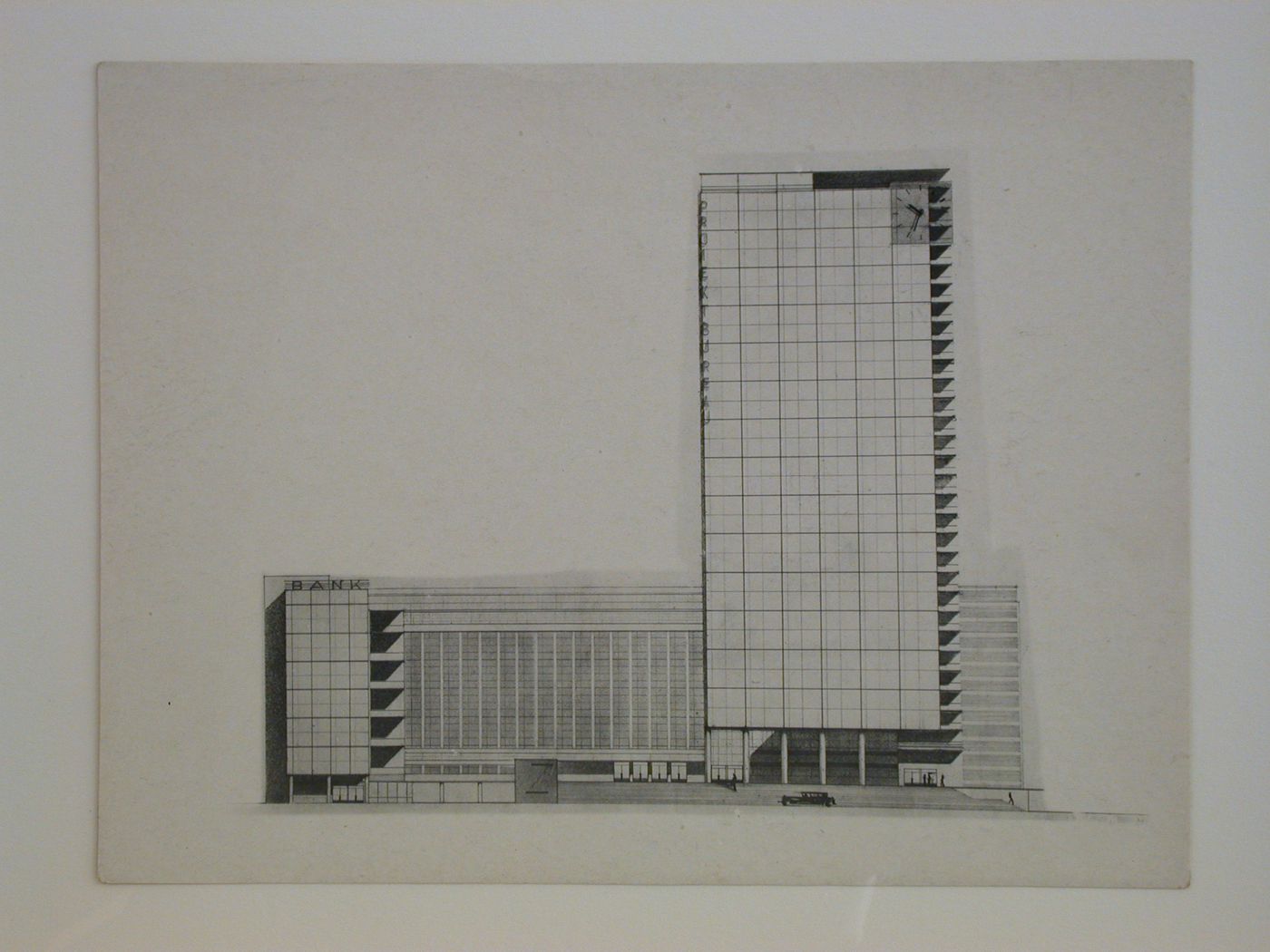 Photograph of an elevation for the Building of Industry, Sverdlovsk, Soviet Union (now Ekaterinburg, Russia)