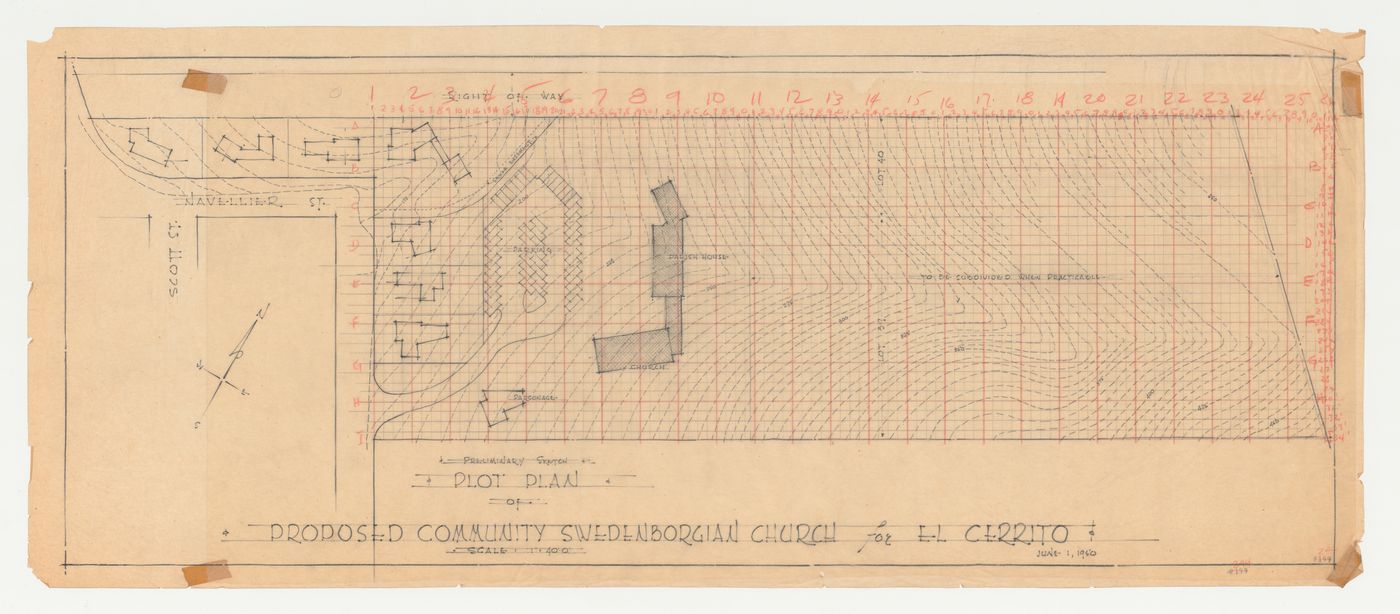 Swedenborg Memorial Chapel, El Cerrito, California: Site plan