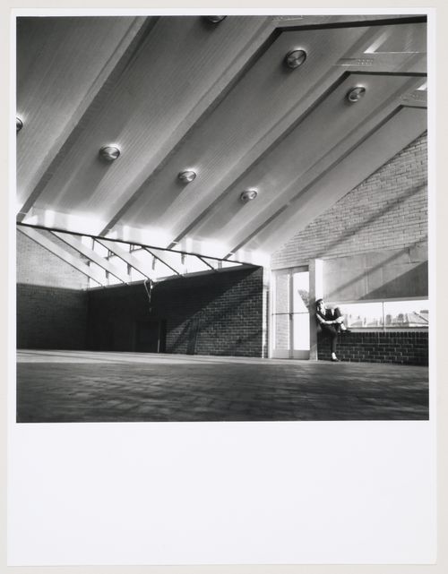 Interior view of Assembly Hall, Brunswick Park Primary School, London, England