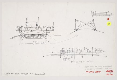Potteries Thinkbelt, North Staffordshire, England: early drawing for T.A. [transfer area?] conditions