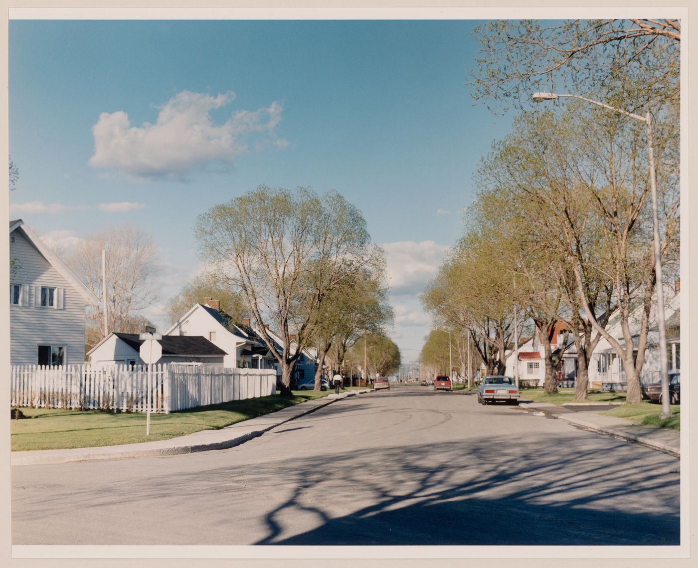 Section 2 of 2 of Panorama of workers' housing on Wohler and Davy streets looking northeast, north Arvida, Quebec