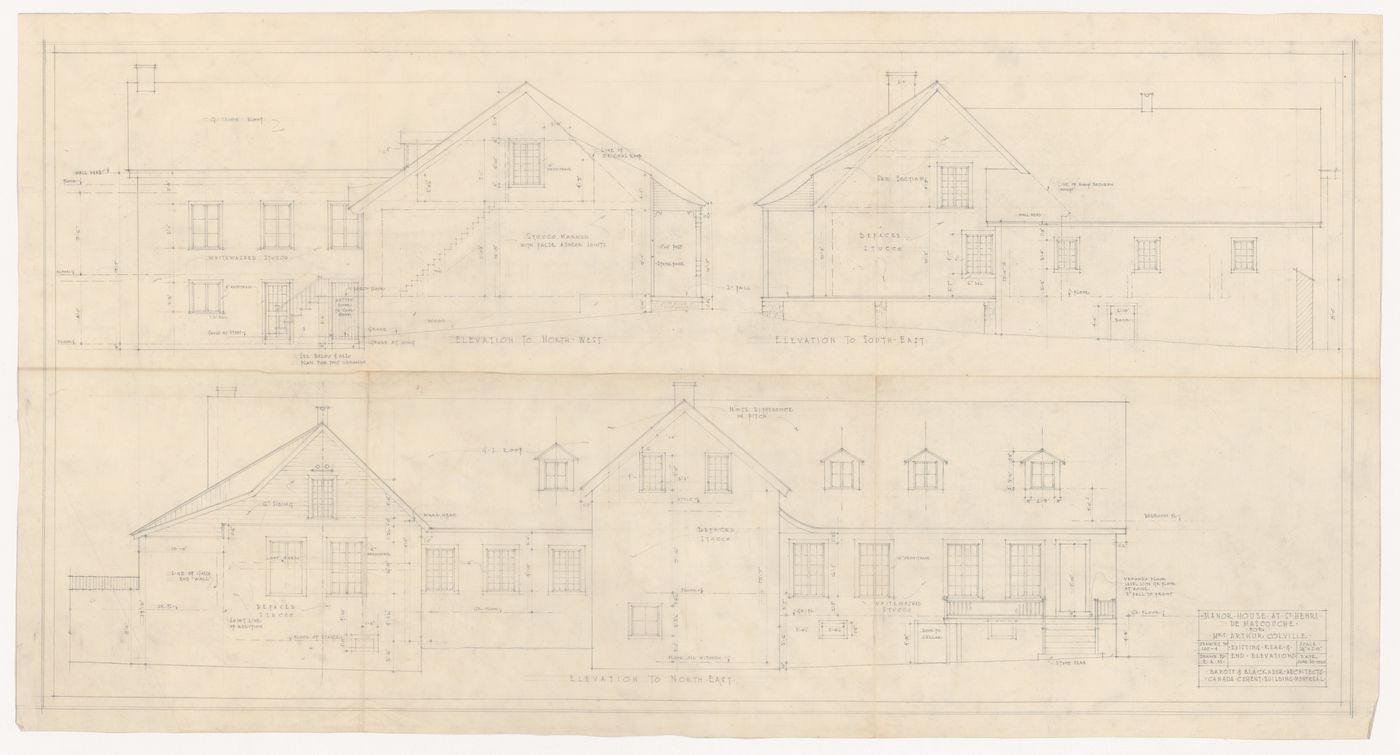 Elevations for Colville Manor, Mascouche, Québec