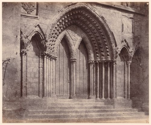 Detail of portal of unidentified church, England or France