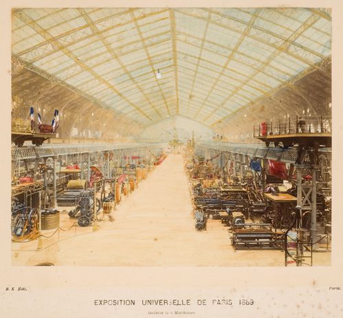 Interior view of the Gallery of Machines, 1889 Paris Exposition, Paris, France