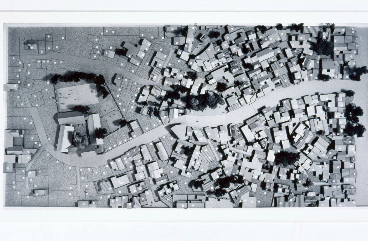 View of model showing housing plots development used for the Human Settlement Training Package "Package 6: The Self-Selection Process"