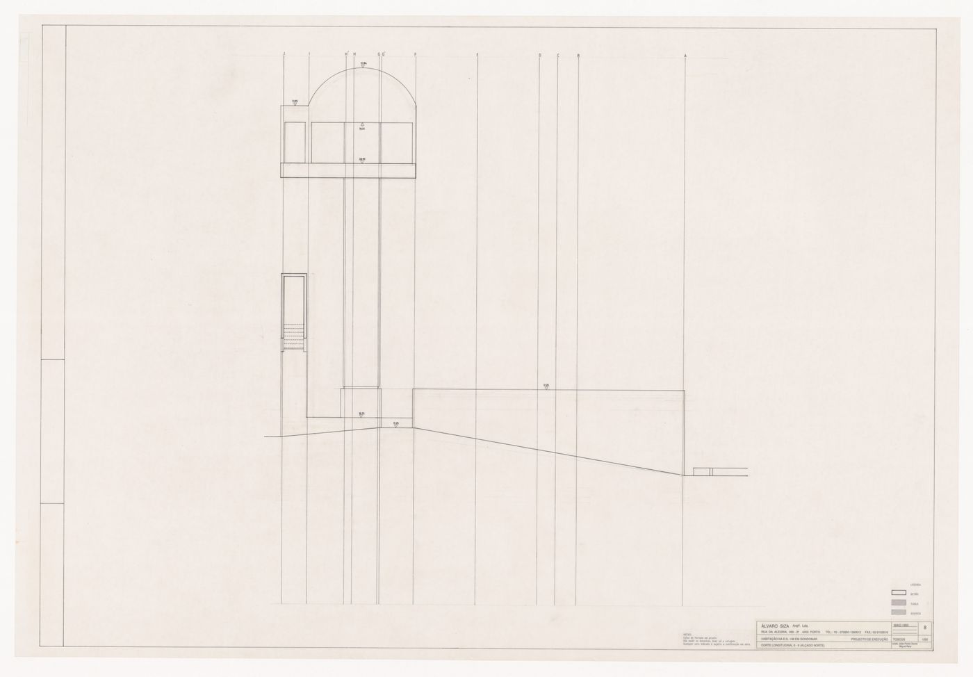 Section for Casa Mário Bahia [Mário Bahia house], Gondomar, Portugal