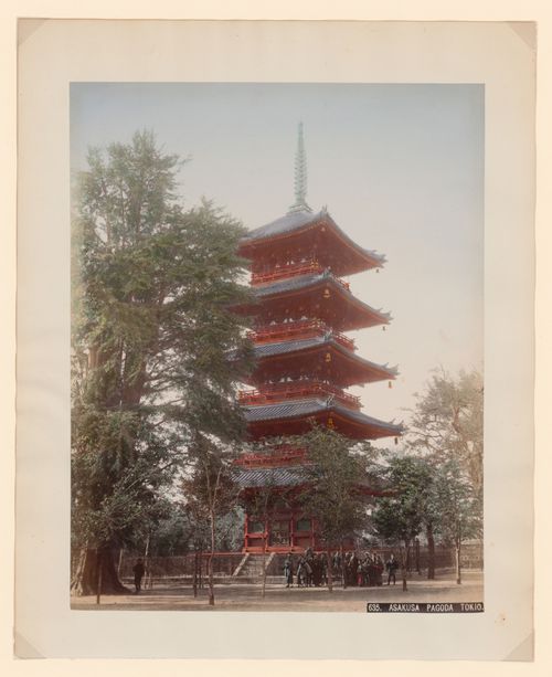 View of the Five-Storied Pagoda, Sensoji Temple complex (also known as Asakusa Kannon Temple), Tokyo, Japan