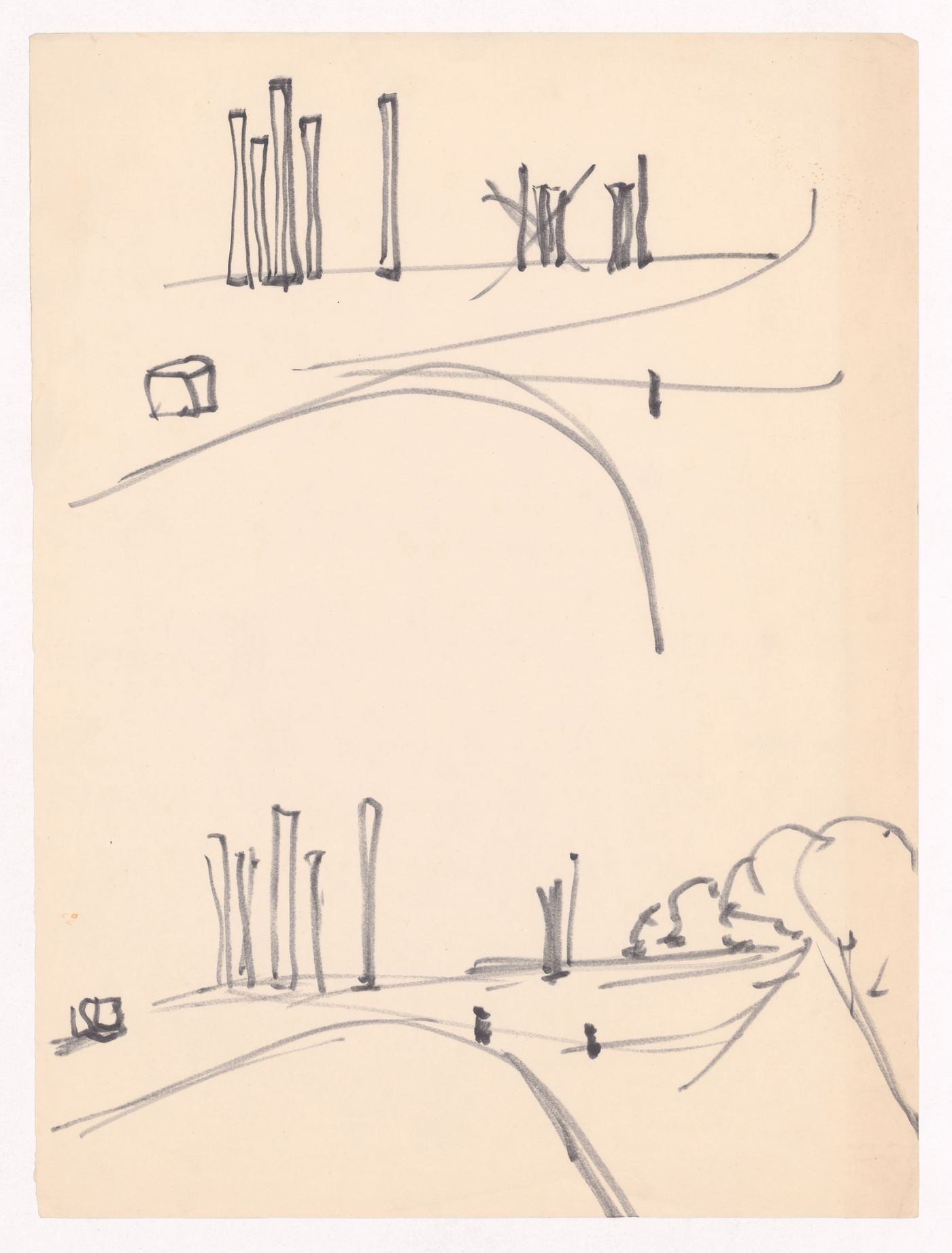 Sketch perspectives for Monumento Aos Calafates, Porto, Portugal