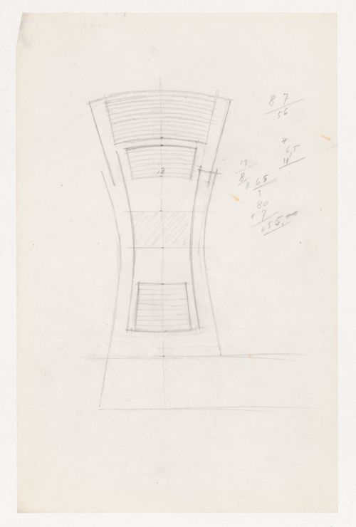Sketch plan for an auditorium for Illinois Institute of Technology