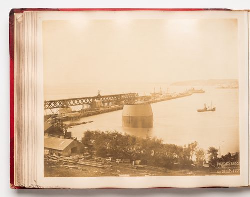 View of the Forth Bridge under construction, Firth of Forth, Scotland, United Kingdom