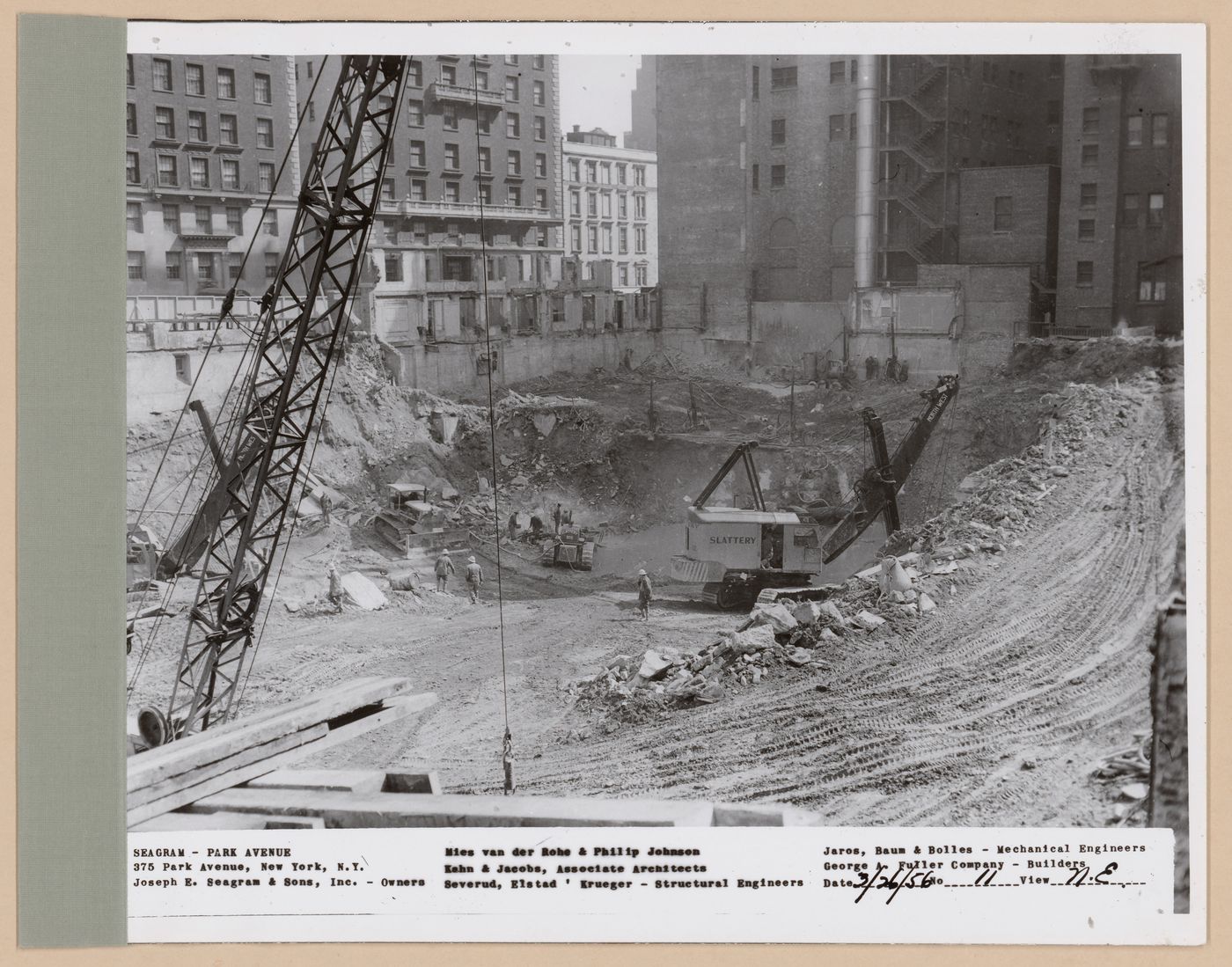 Seagram building under construction, 375 Park avenue, New York, N.Y., north-east view